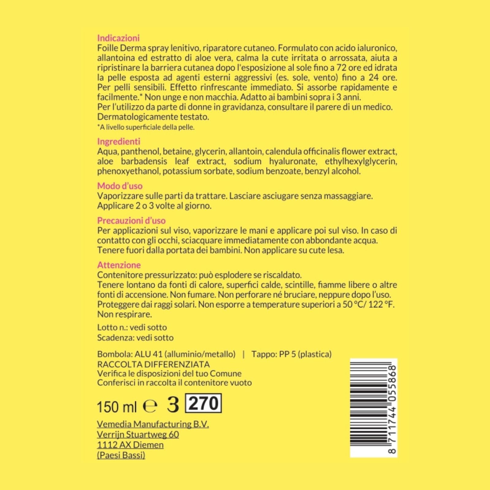 foille-derma-spray-doposole-con-aloe-vera-pantenolo-e-acido-ialuronico-150-ml-er image 2