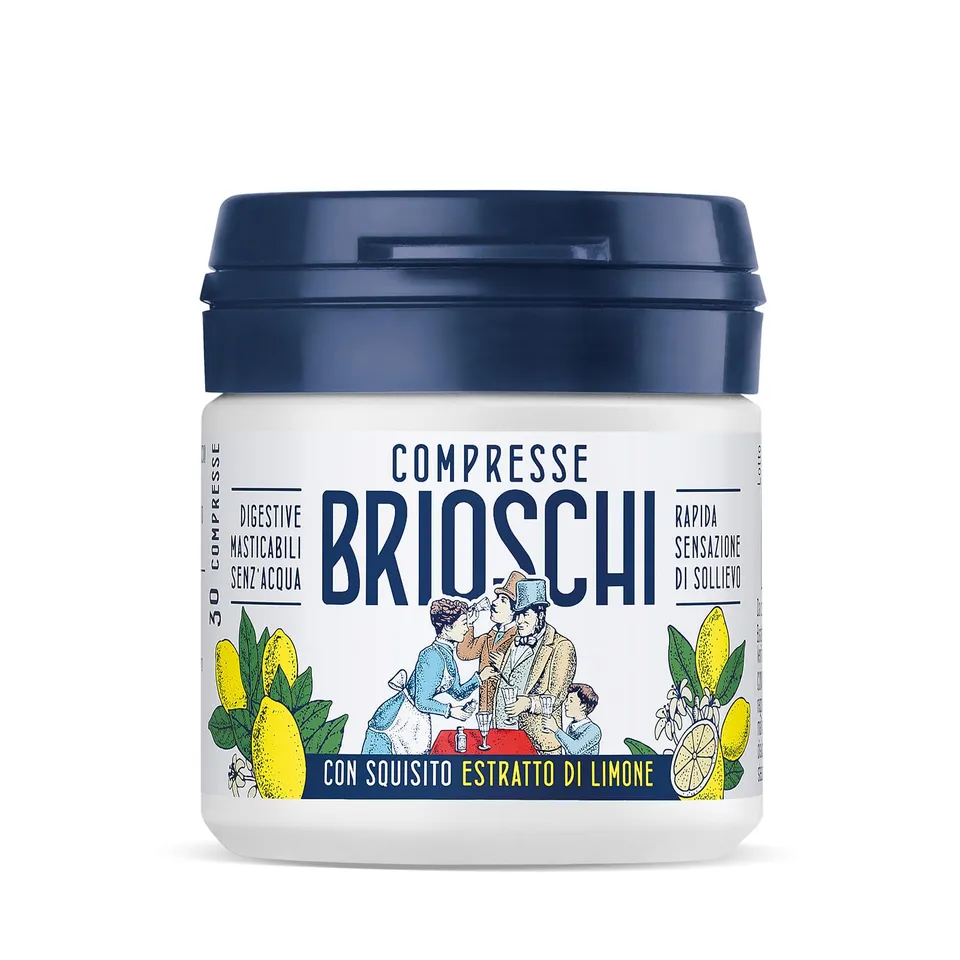 brioschi-compresse-digestive-masticabili-senz-acqua-con-estratto-di-limone-30-g image 1
