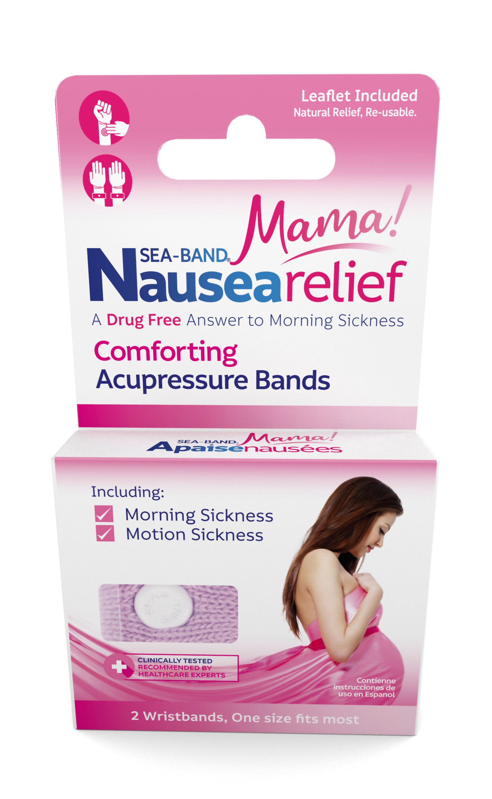 sea-band-nausea-relief-mama-confezione-da-6-paia-di-braccialetti-per-gravidanza image 2