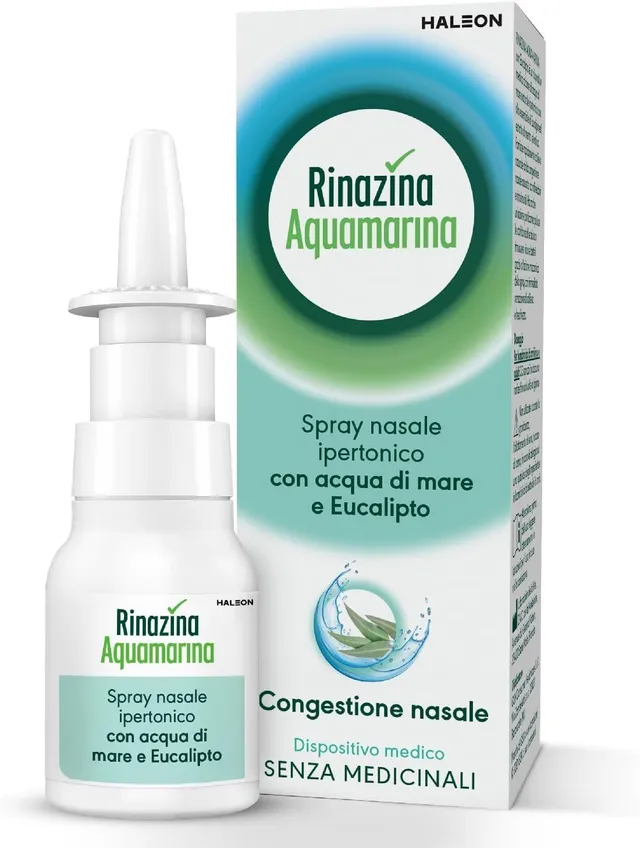 rinazina-aquamarina-spray-nasale-ipertonico-con-acqua-di-mare-ed-eucalipto-20-ml image 1